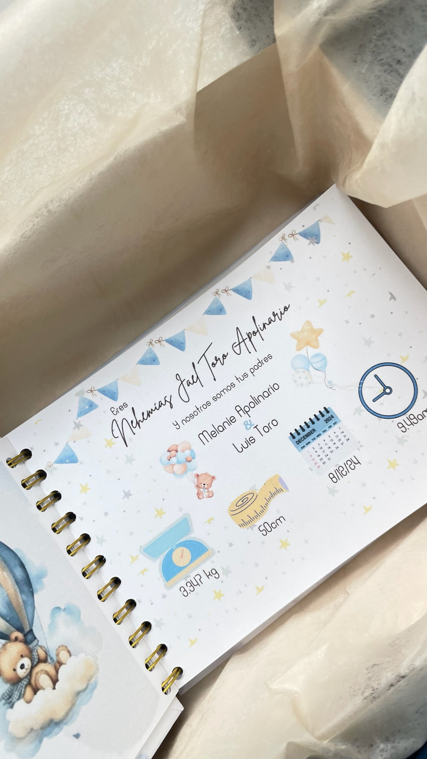 Álbum de bebé personalizado