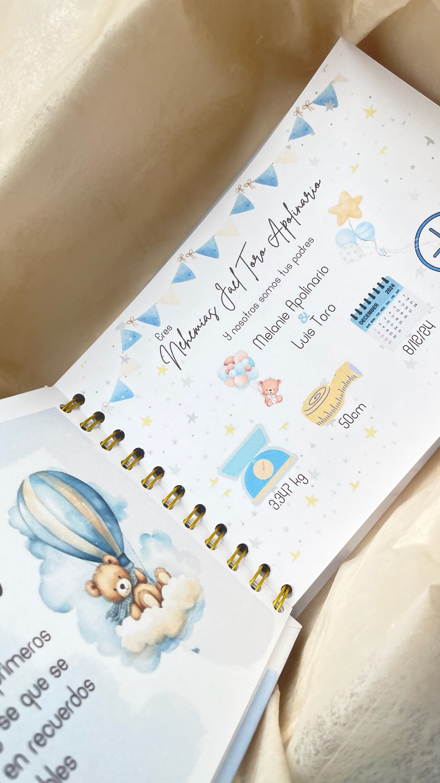 Álbum de bebé personalizado